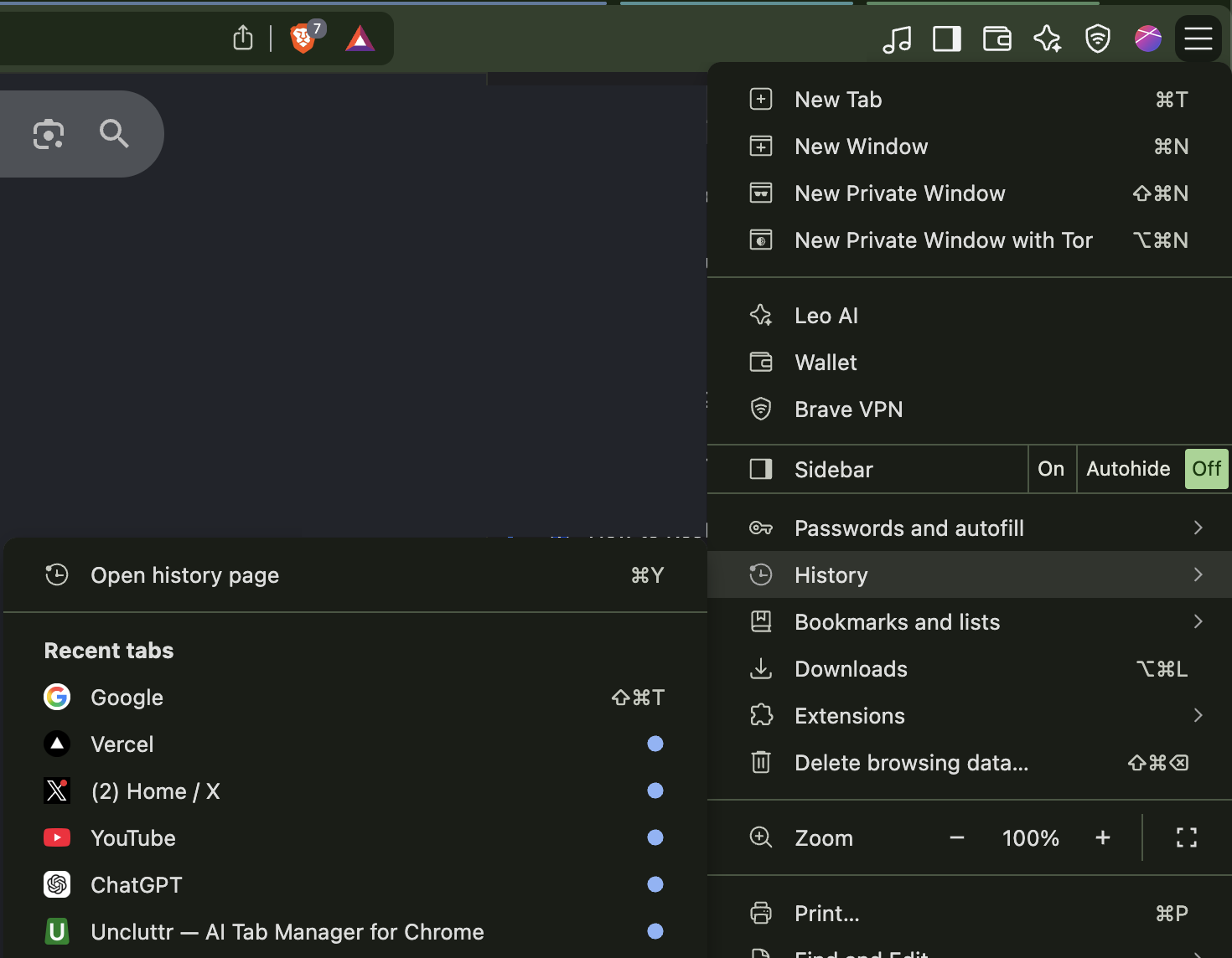 Chrome Recently Closed tabs panel showing how to restore a closed window with all its tabs
